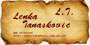 Lenka Tanasković vizit kartica